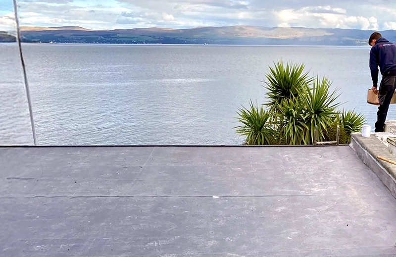 New flat roof installed by Speedy Roofing in Langbank