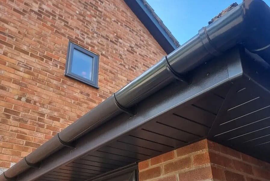 uPVC roofline installation on a home in Bearsden by Speedy Roofing