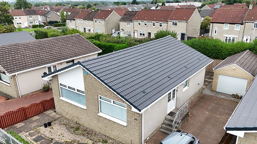 Completed Marley tile roof replacement in Blantyre by Speedy Roofing